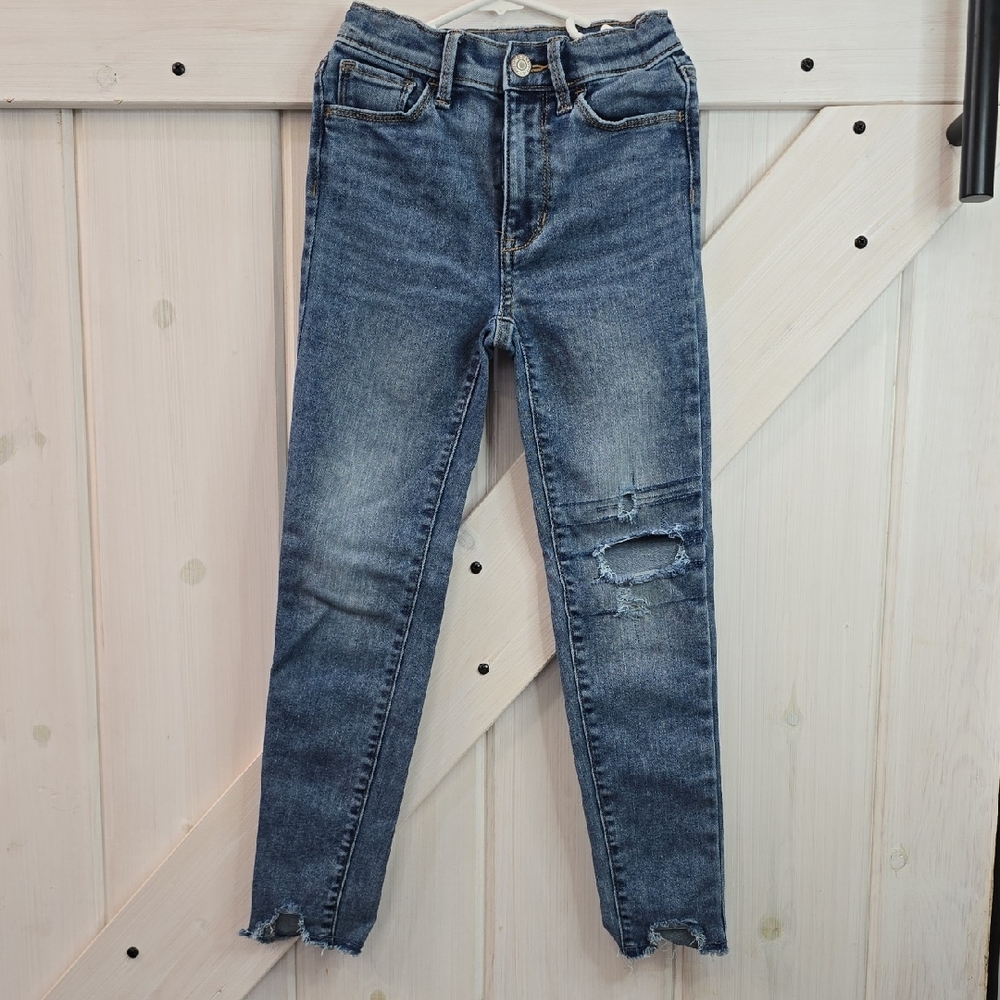 Old Navy Girl Distressed Skinny Jeans - Blue